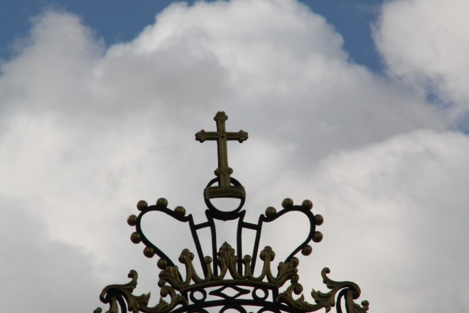 cross crown sky clouds metaphor for Soul Ascend