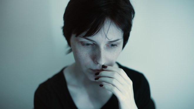 woman anxious caused by advertising created fears