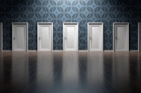 door representing the coice of life and free will