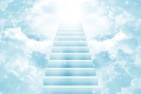 stairs ascend into clouds