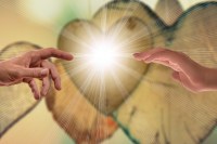 Michelangelo Gods hand human hand heart