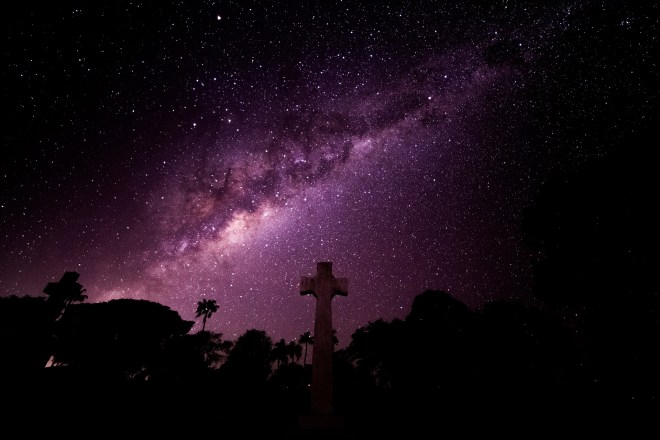 night sky milky way cross