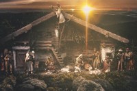 birth of Christ nativity with wise men & shepherds