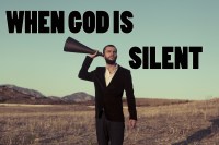 Man with horn trying to hear God