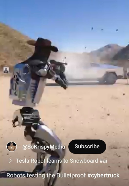 The Optimus 1 shooting a Thompson submachine gun with sharpshooter accuracy.